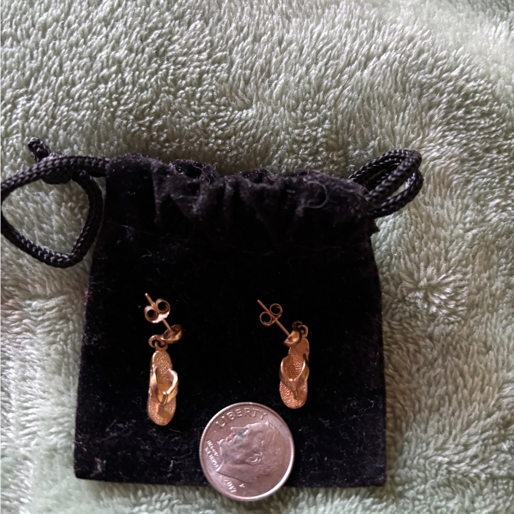 Gold Flip-Flop Earrings
